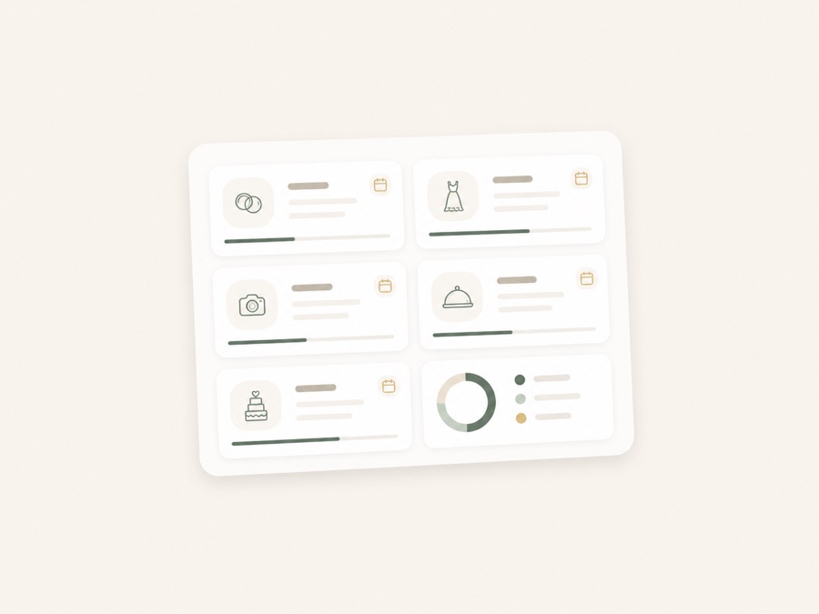 Una dashboard raccoglie più matrimoni e il loro avanzamento